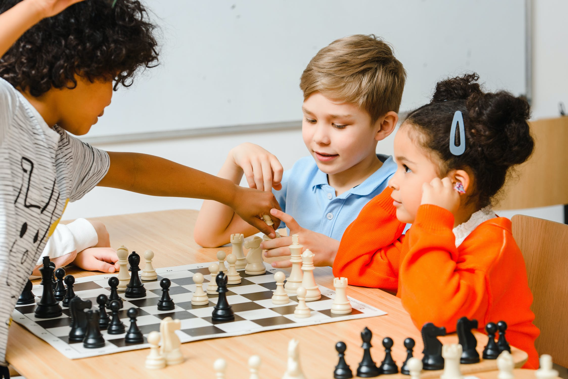 Children playing chess